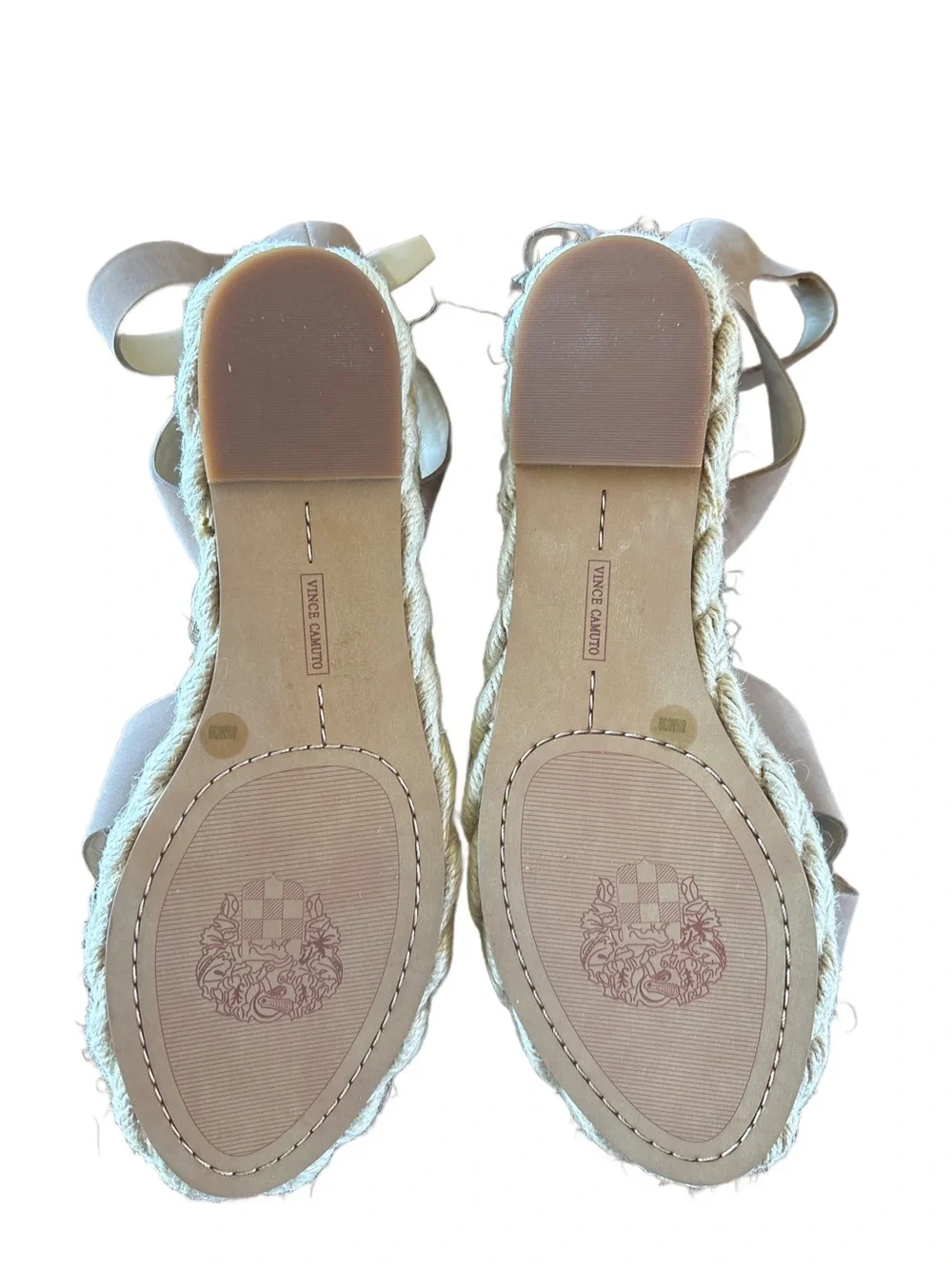 Vince Camuto Taupe Crisscross Espadrille Wedges Size 85